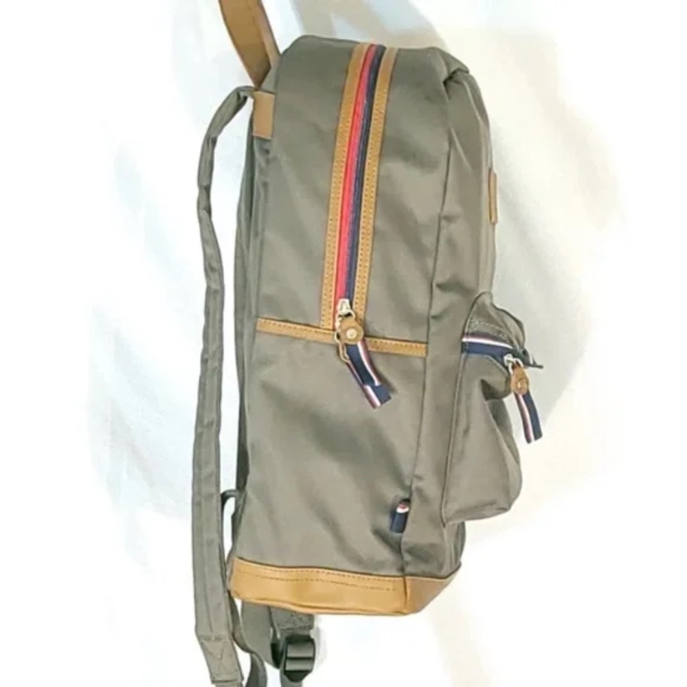 Tommy Hilfiger Olive Green Canvas Backpack - Picture 4 of 9